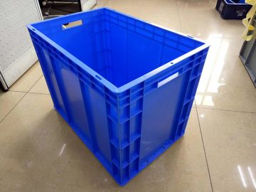 Virgin Polyethylene Blue 600*400 mm Euro Stacking Containers Dengan Kapasitas Pemuatan 40kg