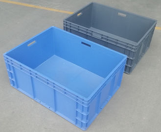 Wadah Plastik Perawan Volume Besar yang Dapat Ditumpuk 800 * 600 * 340 mm Kapasitas Pemuatan 45kg
