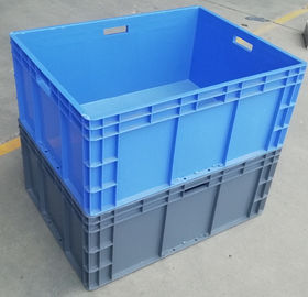 Wadah Plastik Perawan Volume Besar yang Dapat Ditumpuk 800 * 600 * 340 mm Kapasitas Pemuatan 45kg