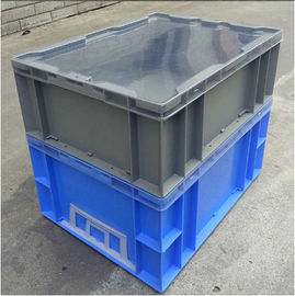 800 * 600 * 120 mm Perawan PP atau Wadah Susun Plastik PE / Kotak Susun Euro