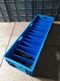 Bahan Perawan PP Atau PE Tahan Lama Euro Stacking Containers Warna Disesuaikan 800 * 400 * 120mm