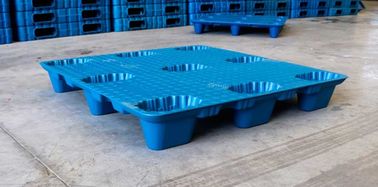 Kustomisasi 1100 * 1100 Mm LDPE Blow Moulding Palet Plastik Berwajah Tunggal
