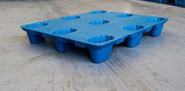 9 Kaki Tahan Dampak Bersarang Palet Plastik Blow Moulding 1100 * 900 mm