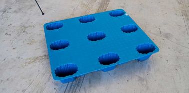 9 Kaki Tahan Dampak Bersarang Palet Plastik Blow Moulding 1100 * 900 mm
