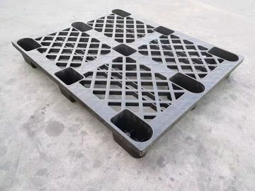 Palet Plastik Hitam HDPE Diperkuat 1200 * 1000 Mm