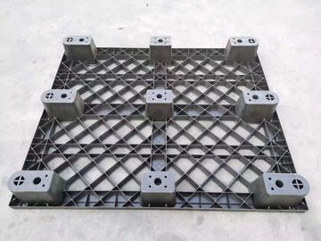 Palet Plastik Hitam HDPE Diperkuat 1200 * 1000 Mm