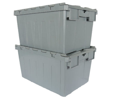 Virgin PP Standar Logistik Pengiriman Plastik Totes Warna Abu-abu