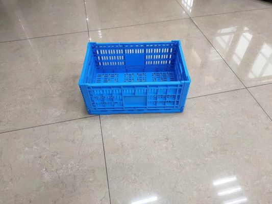 Vertikal Susun Buah Dan Sayuran Peti Plastik Keranjang Pengangkut Makanan Segar Dengan Lubang
