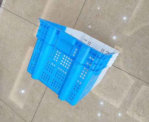 Pengiriman Warna Ganda Peti Plastik Nestable Untuk Buah Dan Sayuran