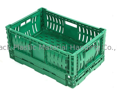 Peti Plastik Buah Dan Sayuran Lipat Berventilasi Kapasitas Pemuatan 20kg
