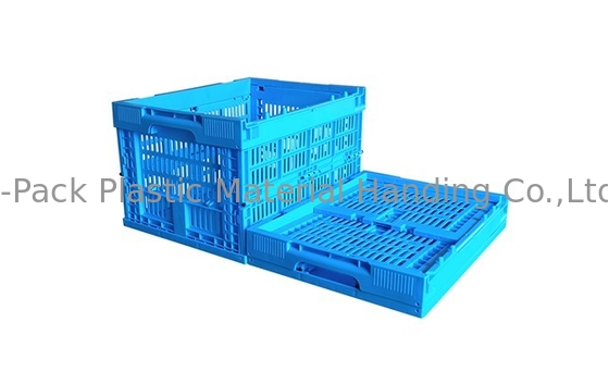 Ukuran Kecil 400 * 300mm Peti Plastik Buah Dan Sayuran Biru