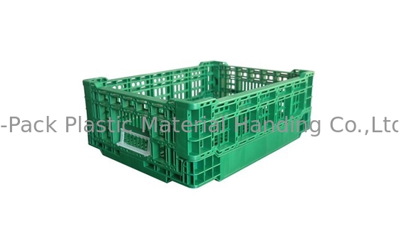 Sayuran Lipat Peti Plastik Peti Penyimpanan Buah Industri 400 * 300 * 140mm