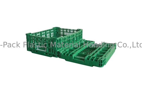 Sayuran Lipat Peti Plastik Peti Penyimpanan Buah Industri 400 * 300 * 140mm