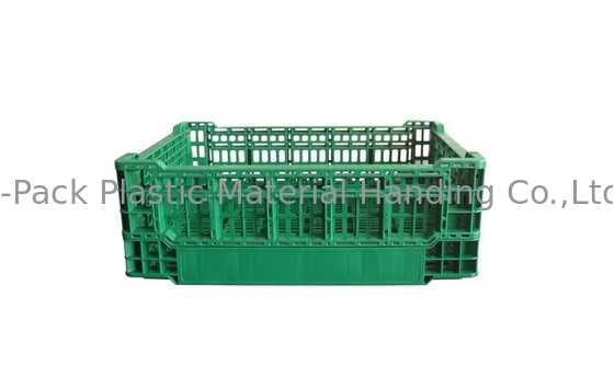 Sayuran Lipat Peti Plastik Peti Penyimpanan Buah Industri 400 * 300 * 140mm