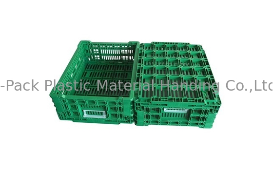Sayuran Lipat Peti Plastik Peti Penyimpanan Buah Industri 400 * 300 * 140mm
